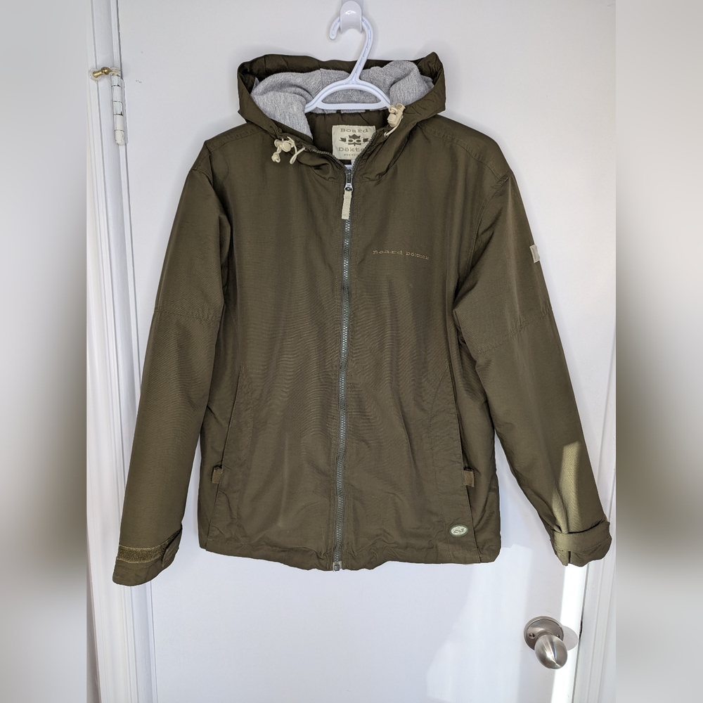 BOARD DOKTER ARMY GREEN JACKET, SIZE 10